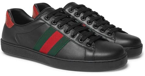 gucci men's black sneakers|all black sneakers gucci men.